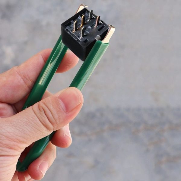 2pcs / Pack Automotive Plug-in Extraction Tweezers Automotive Repair Tool Pliers (Green) - Image 7
