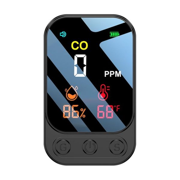 3 In 1 Multifunctional Portable Carbon Monoxide Detector (Black) - Image 2