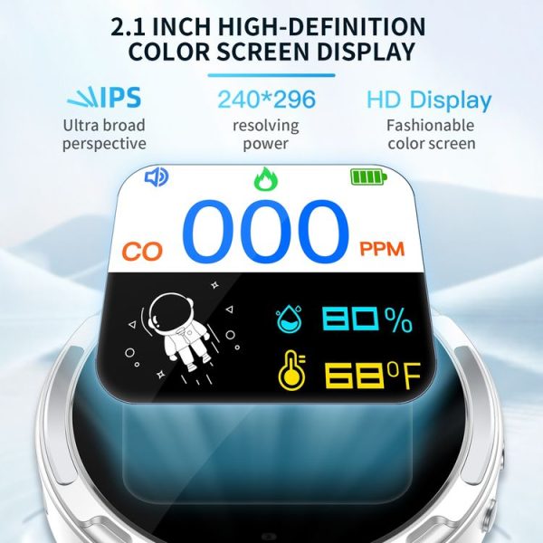 Portable Waterproof Carbon Monoxide Alarm Detector (Black) - Image 3