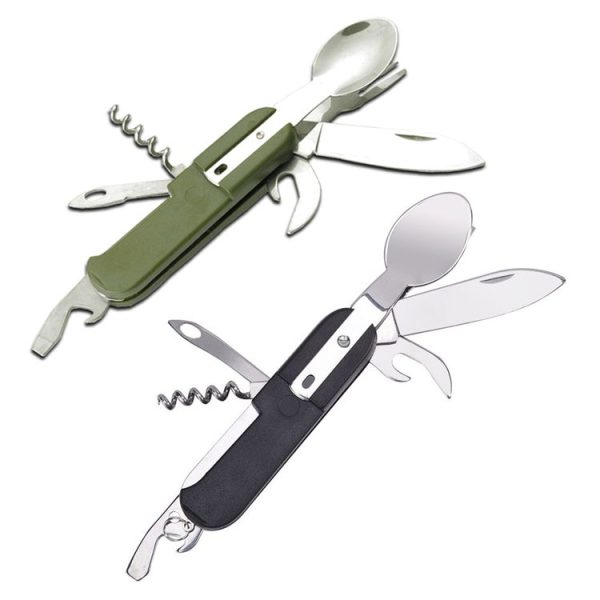 SY-FT008 7-in-1 Multifunctional Outdoor Camping Portable Folding Tableware Combination (Green) - Image 2