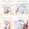 200DPI Mini Label Printer Thermal Inkless Black And White Printer With 1 Roll Printing Paper (Pink) - Image 5