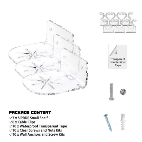 YX135 3pcs / Set Acrylic Wall Mount Bracket For Baby Monitor / Safety Camera / Speaker - Image 3