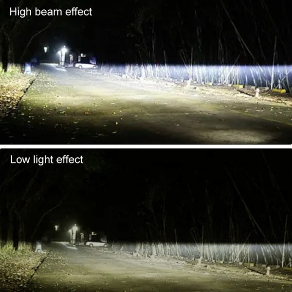 20W Motorcycle LED Headlight Auxiliary Spotlight Lens Dual Color Fog Light (Near Yellow+Far White) - Image 8