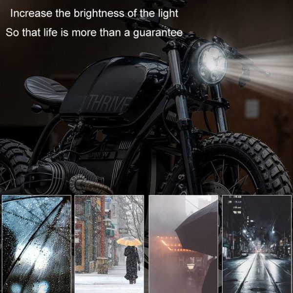 20W Motorcycle LED Headlight Auxiliary Spotlight Lens Dual Color Fog Light (Near Yellow+Far White) - Image 9