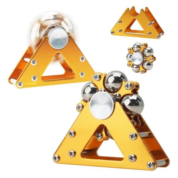 Ferris Wheel Fingertip Gyro Metal Fidget Spinner Adult Stress Reliever Toy Gyroscope For Kids Gift (Gold) - Image 2