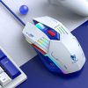 T-WOLF G560 6-keys Cool Breathing Light Gaming Wired Mouse Mechanical Office Silent Mouse (Blue)