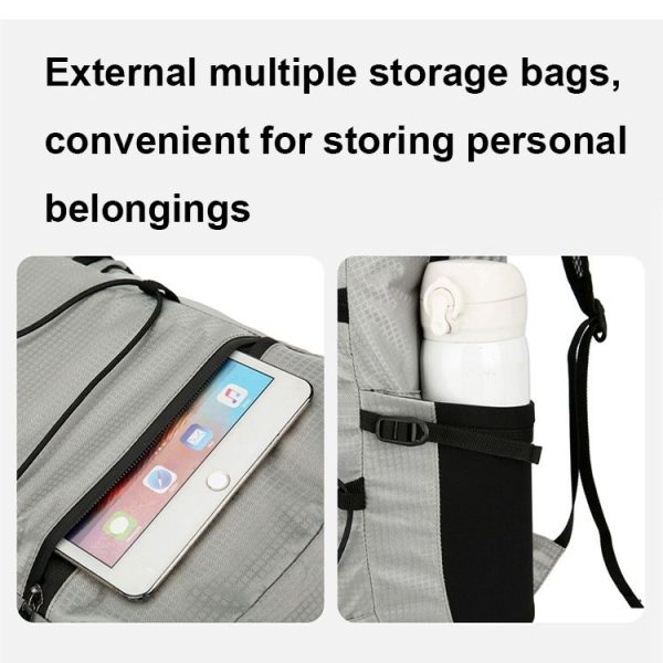 Outdoor Waterproof Folding Mountaineering Bag Large Capacity Travel Backpack (Dark Blue) - Image 11