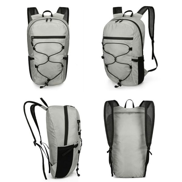 Outdoor Waterproof Folding Mountaineering Bag Large Capacity Travel Backpack (Dark Blue) - Image 4