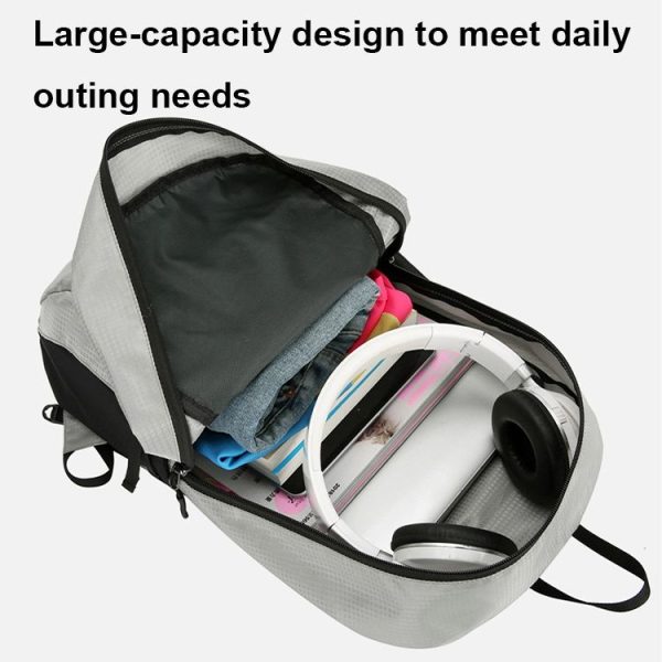 Outdoor Waterproof Folding Mountaineering Bag Large Capacity Travel Backpack (Dark Blue) - Image 5