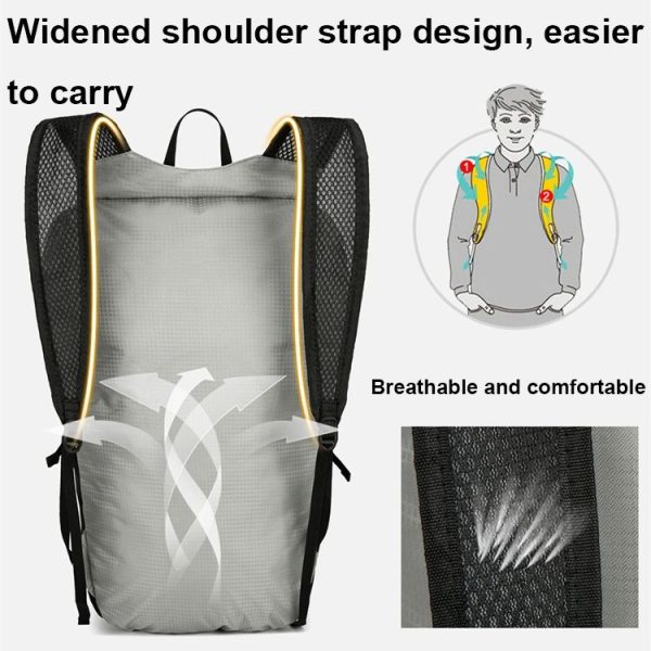 Outdoor Waterproof Folding Mountaineering Bag Large Capacity Travel Backpack (Dark Blue) - Image 6