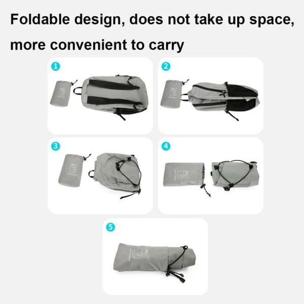 Outdoor Waterproof Folding Mountaineering Bag Large Capacity Travel Backpack (Dark Blue) - Image 7