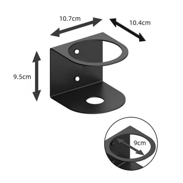 YH003-1 Wall Mounted Metal Single Hole Spray Can Holder For Garage Spray Can Storage - Image 3