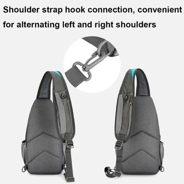Outdoor Sports Waterproof Mobile Phone Chest Bag Crossbody Single-shoulder Bag (Lake Blue) - Image 11