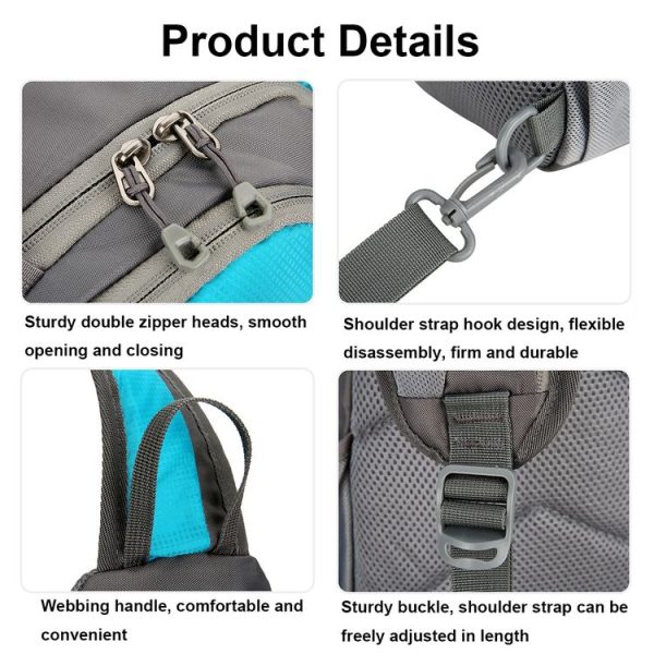 Outdoor Sports Waterproof Mobile Phone Chest Bag Crossbody Single-shoulder Bag (Lake Blue) - Image 12