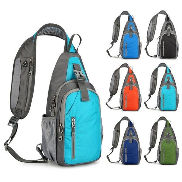 Outdoor Sports Waterproof Mobile Phone Chest Bag Crossbody Single-shoulder Bag (Lake Blue) - Image 2