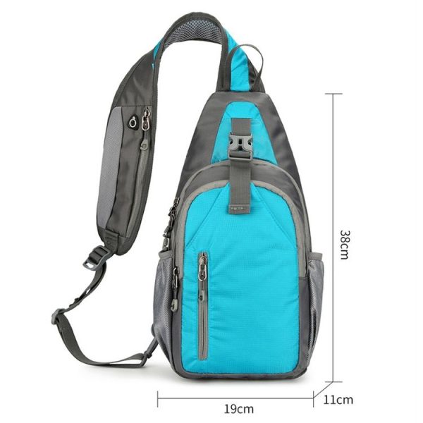 Outdoor Sports Waterproof Mobile Phone Chest Bag Crossbody Single-shoulder Bag (Lake Blue) - Image 3