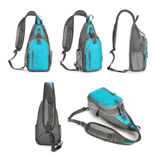 Outdoor Sports Waterproof Mobile Phone Chest Bag Crossbody Single-shoulder Bag (Lake Blue) - Image 4