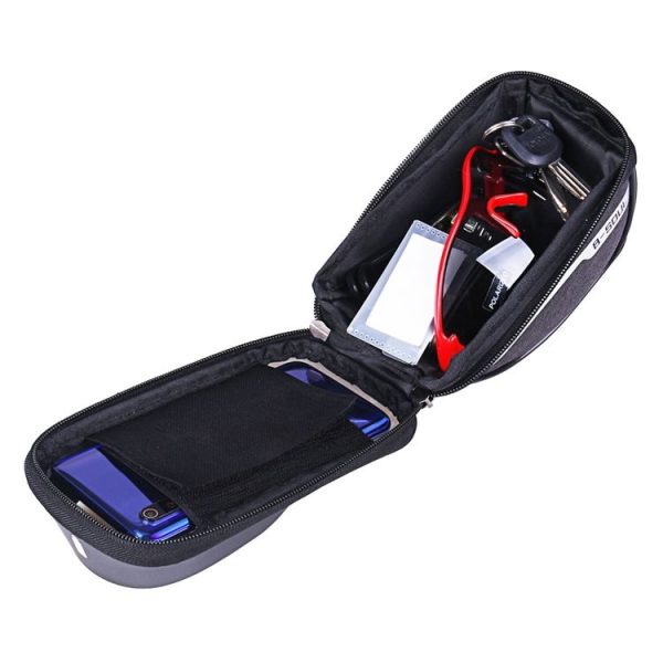 B-SOUL Bicycle Handlebar Bag Mountain Bike Riding Touch Screen Cell Phone Bag (Red) - Image 7