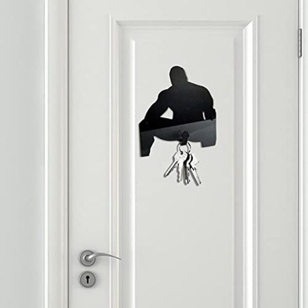 Small Muscle Man Quirky Key Hangers Household Small Items Storage Rack - Image 4