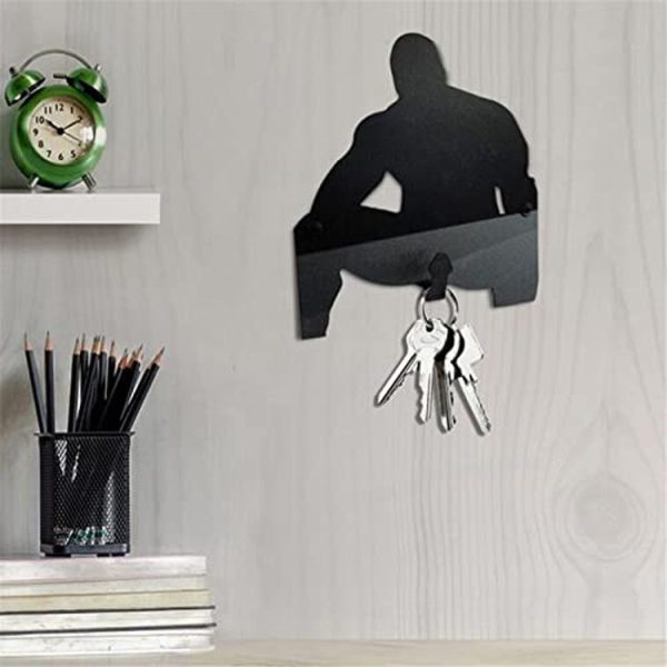 Small Muscle Man Quirky Key Hangers Household Small Items Storage Rack - Image 5