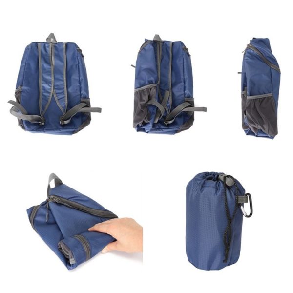 Vanaheimr Large Capacity Foldable Shoulder Bag Lightweight Waterproof Outdoor Travelling Sports Backpack (Light Gray) - Image 10