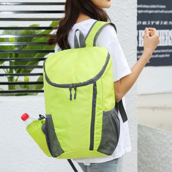Vanaheimr Large Capacity Foldable Shoulder Bag Lightweight Waterproof Outdoor Travelling Sports Backpack (Light Gray) - Image 2