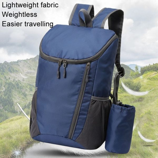 Vanaheimr Large Capacity Foldable Shoulder Bag Lightweight Waterproof Outdoor Travelling Sports Backpack (Light Gray) - Image 3