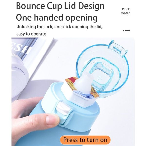700ml Sports Water Bottle Tritan Portable Leak-proof Water Bottle BPA Free Drinking Cup With Straw (Purple) - Image 4