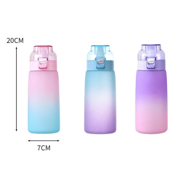 600ml Scent Flavored Water Bottle Leak-Proof Outdoor Sport Water Cup With 7 0 Sugar 0 Calorie Scent Rings (Purple) - Image 2