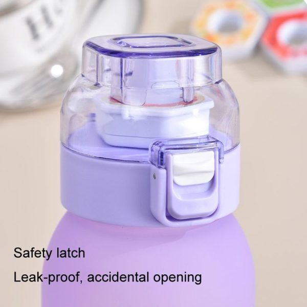 600ml Scent Flavored Water Bottle Leak-Proof Outdoor Sport Water Cup With 7 0 Sugar 0 Calorie Scent Rings (Purple) - Image 5