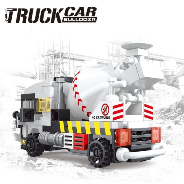 1537 City Engineering Cement Mixer Truck Building Blocks Small Pellet Children Assembling Toy - Image 5