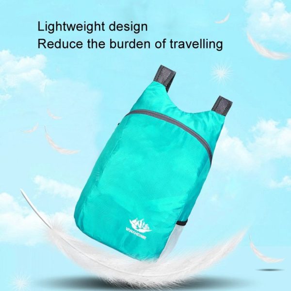 Vanaheimr Folding Lightweight Storage Bag Waterproof Shoulder Bag Outdoor Sports Backpacks (Red) - Image 2