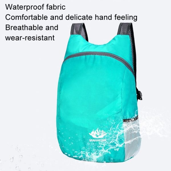 Vanaheimr Folding Lightweight Storage Bag Waterproof Shoulder Bag Outdoor Sports Backpacks (Red) - Image 4