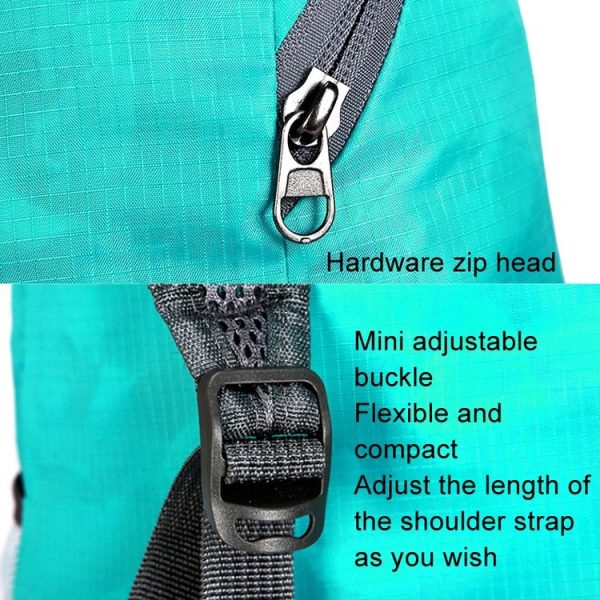 Vanaheimr Folding Lightweight Storage Bag Waterproof Shoulder Bag Outdoor Sports Backpacks (Red) - Image 8