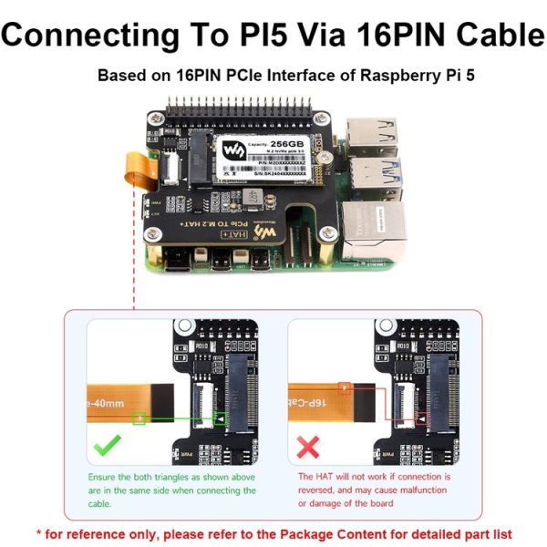 Waveshare For Raspberry Pi 5 PCIe To M.2 Adapter, NVMe Protocol M.2 SSD Basic Kit - Image 5