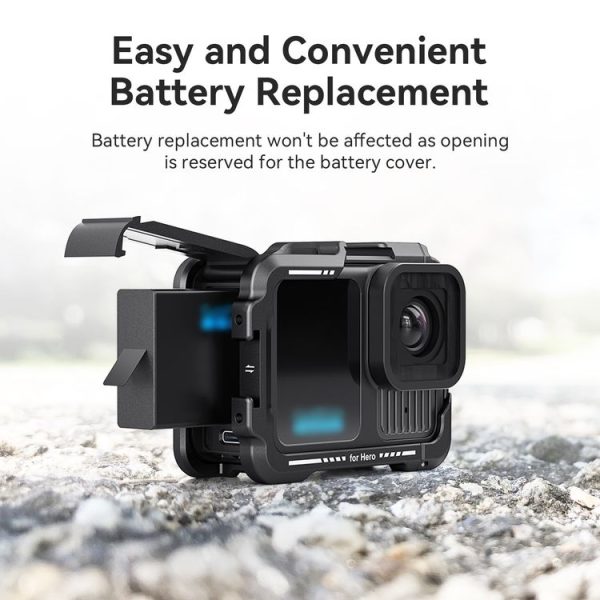 AMagisn Essential Ver Metal Rabbit Cage for GoPro HERO13 Black / HERO12 Black / HERO11 Black / HERO10 Black / HERO9 Black (Black) - Image 8