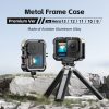 AMagisn Upgrade Ver Metal Rabbit Cage For GoPro HERO13 Black / HERO12 Black / HERO11 Black / HERO10 Black / HERO9 Black (Black) - Image 2