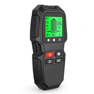 HW-QB6 5 In 1 Wall Scanner Handheld Stud Finder Wood Current Metal Live Wires Detection (Black)