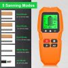 HW-QB6 5 In 1 Wall Scanner Handheld Stud Finder Wood Current Metal Live Wires Detection (Black) - Image 4