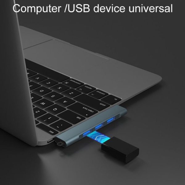 Side Plug Wireless Docking Station 4 In 1 Multifunctional Computer Cable Hubs, Port: Type-C 3.0 Silver - Image 6