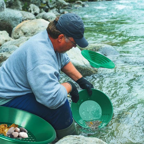 10 Inch Gold Panning Pan ABS Sifting Classifier Washing Attachment Sand Tray - Image 2