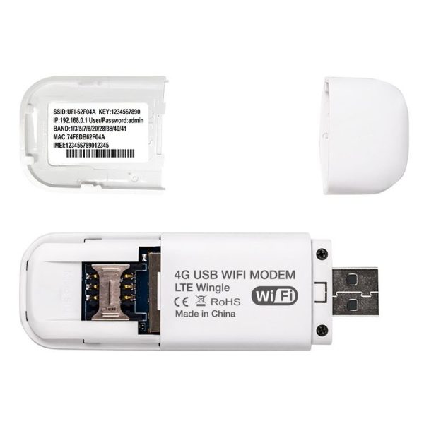 Global Edition 4G UFI LTE WiFi Dongle Wireless Router Plug-in NIC Router (White) - Image 13