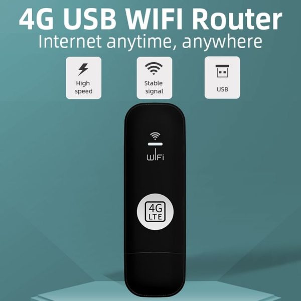 Global Edition 4G UFI LTE WiFi Dongle Wireless Router Plug-in NIC Router (White) - Image 2