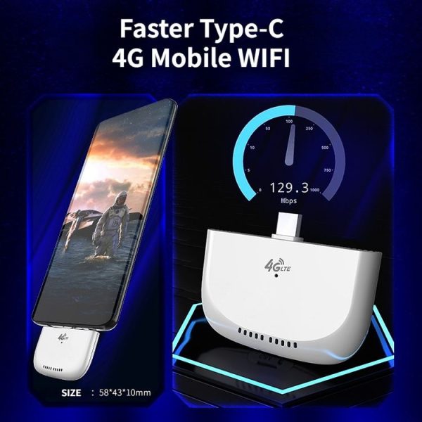 Asian Version 4G UFI Type-C Dongle LTE Nano Sim Card Mobile Router Portable Wireless Hotspot - Image 3