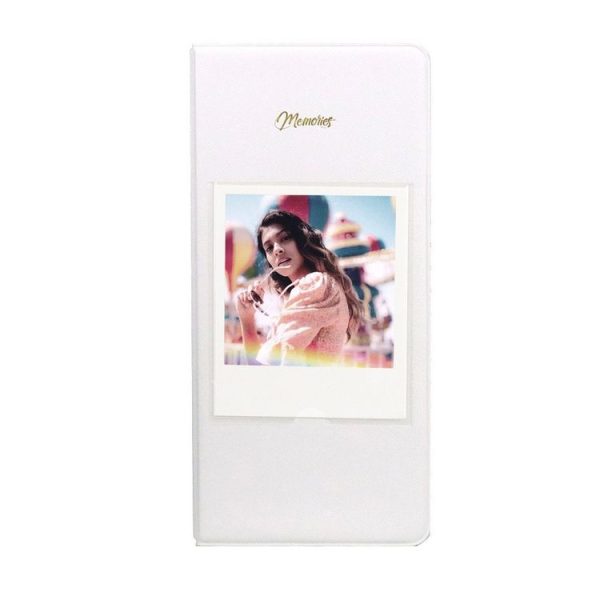 64-Piece 5 Inch Photo Storage Album, Color: White