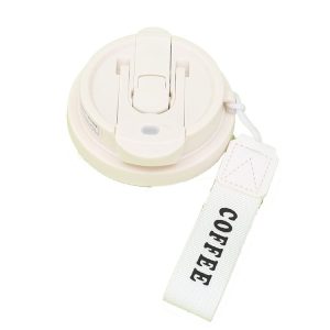 2.8 Inch Cup Mouth Straw Cup Lid Coffee Mug Replacement Lid With Hand Strip (White)