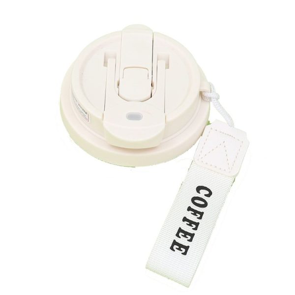 2.8 Inch Cup Mouth Straw Cup Lid Coffee Mug Replacement Lid With Hand Strip (White)
