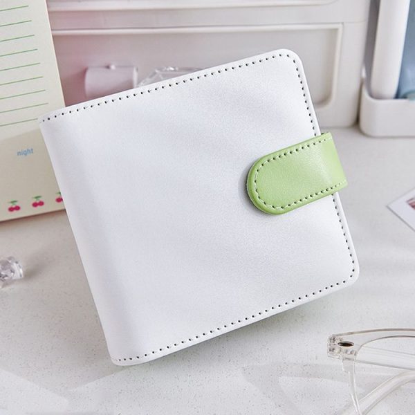 20 Loose-leaf PU Leather Multifunctional Storage Album (White Green)