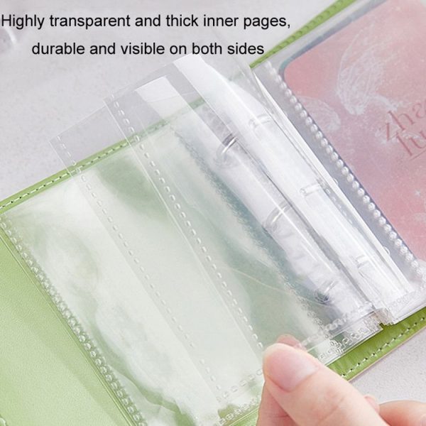 20 Loose-leaf PU Leather Multifunctional Storage Album (White Green) - Image 7