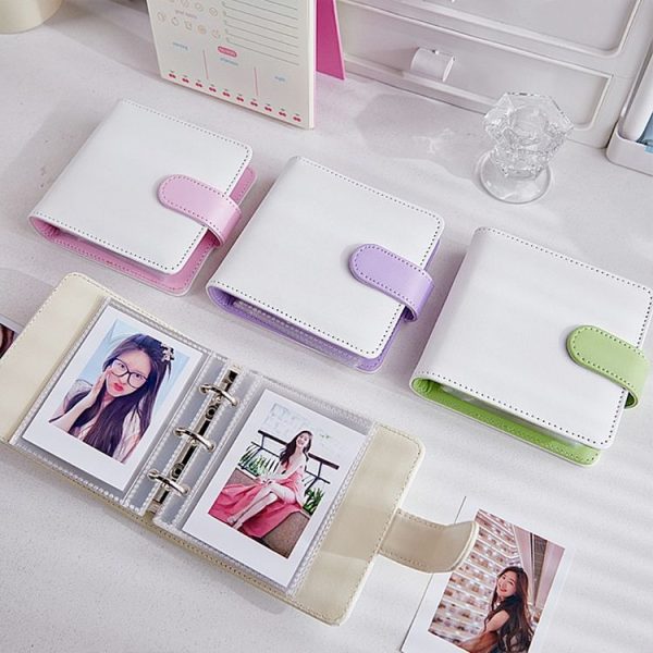 20 Loose-leaf PU Leather Multifunctional Storage Album (White Green) - Image 8